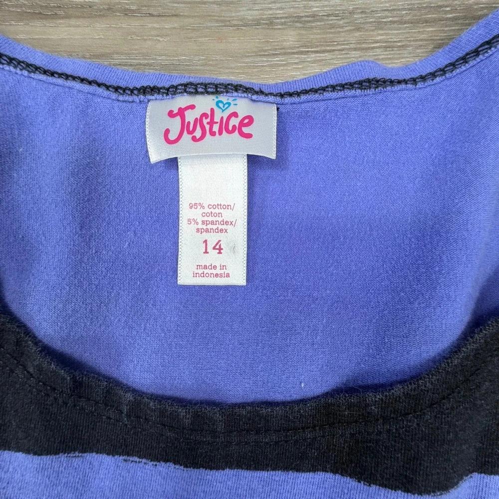 Justice Girls‎ Striped Cap Sleeve Dress with Tie Waist Size 14